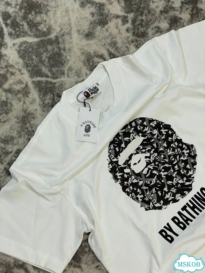 Футболка Bathing Ape Bape белая фото 2