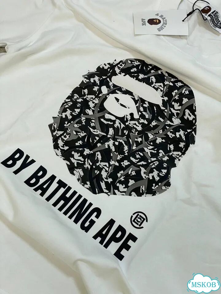 Футболка Bathing Ape Bape белая фото 3