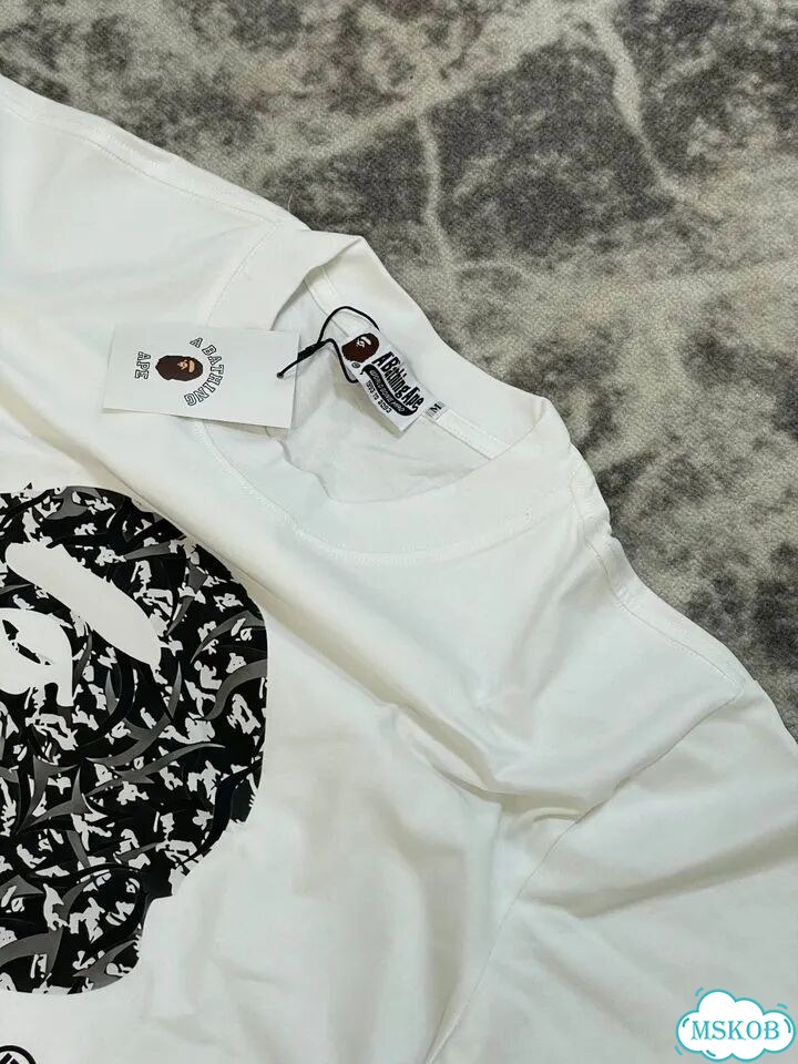 Футболка Bathing Ape Bape белая фото 4