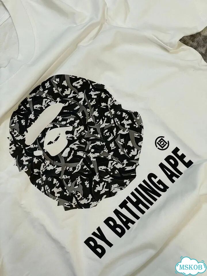 Футболка Bathing Ape Bape белая фото 5