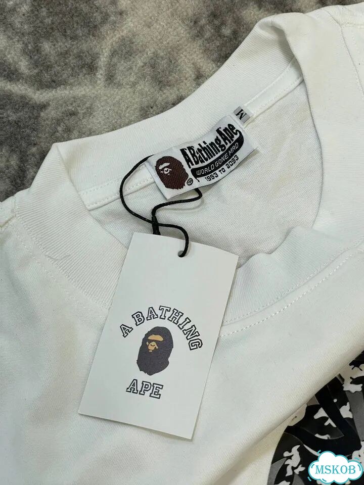 Футболка Bathing Ape Bape белая фото 6