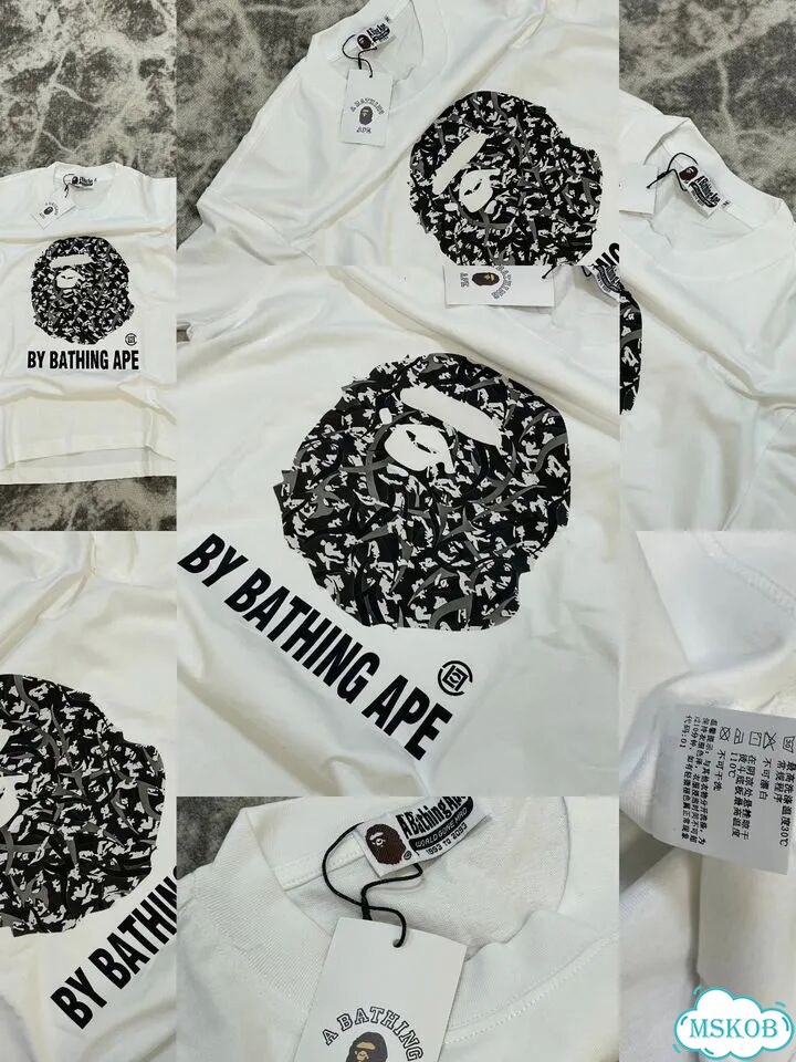 Футболка Bathing Ape Bape белая фото 8