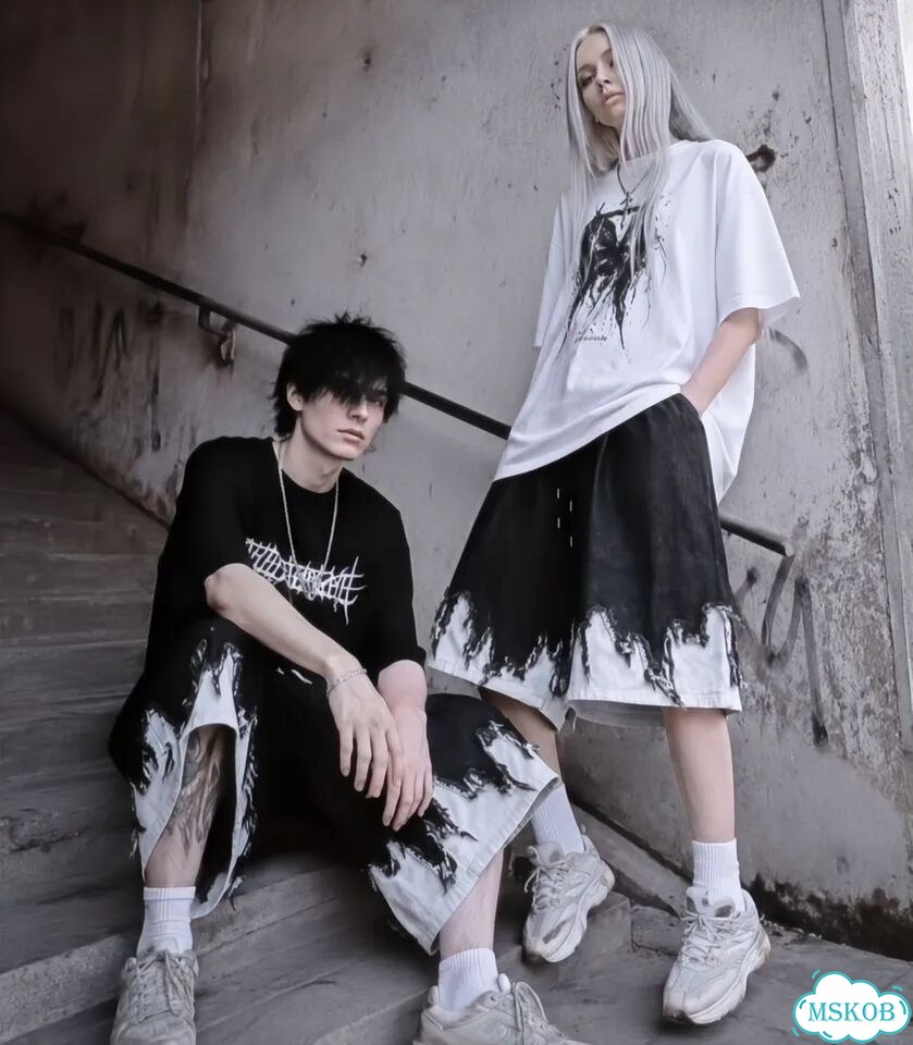 Шорты balenciaga raver distressed type в наличии фото 6