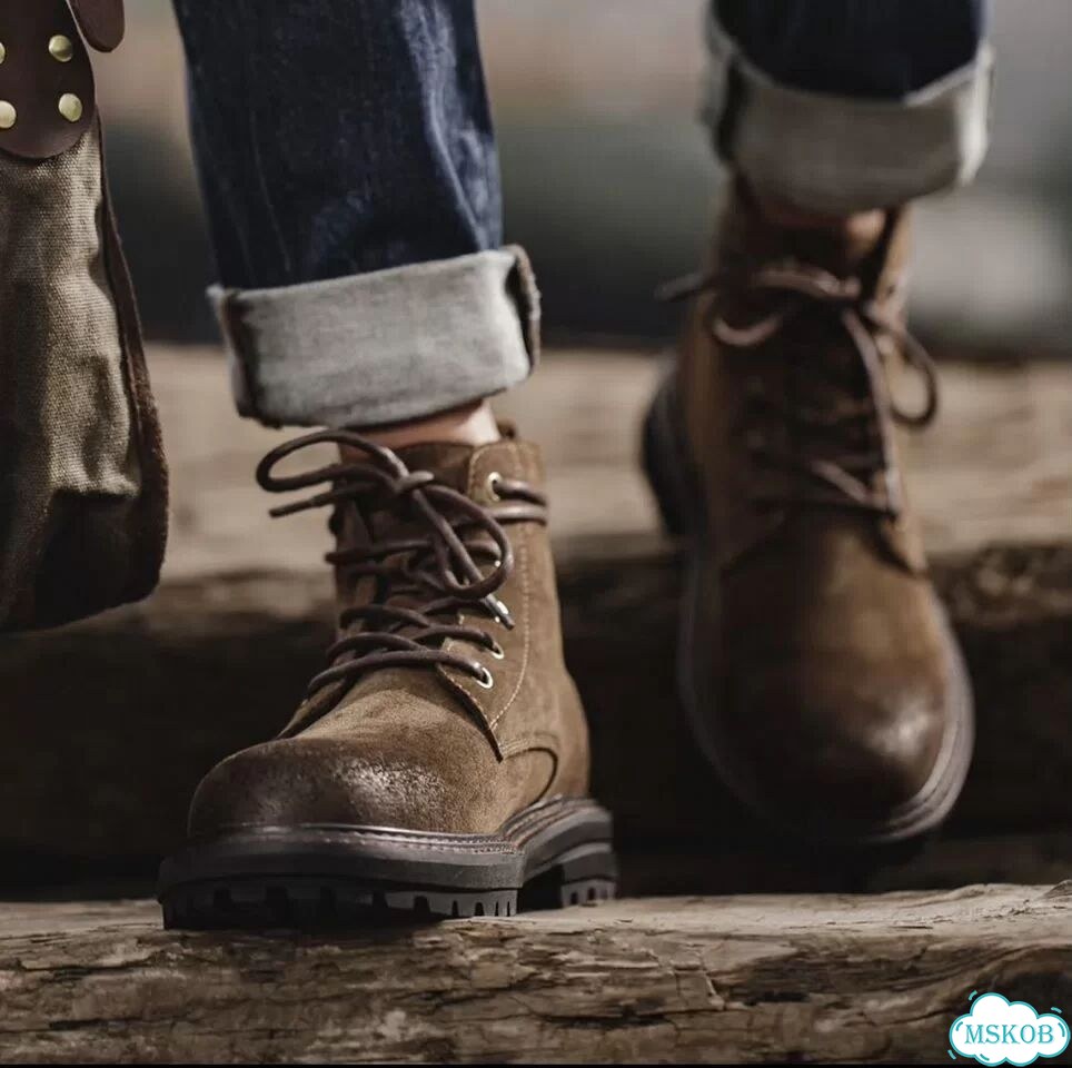 Ботинки Maden Amekaji Martin Boots коричневые фото 9