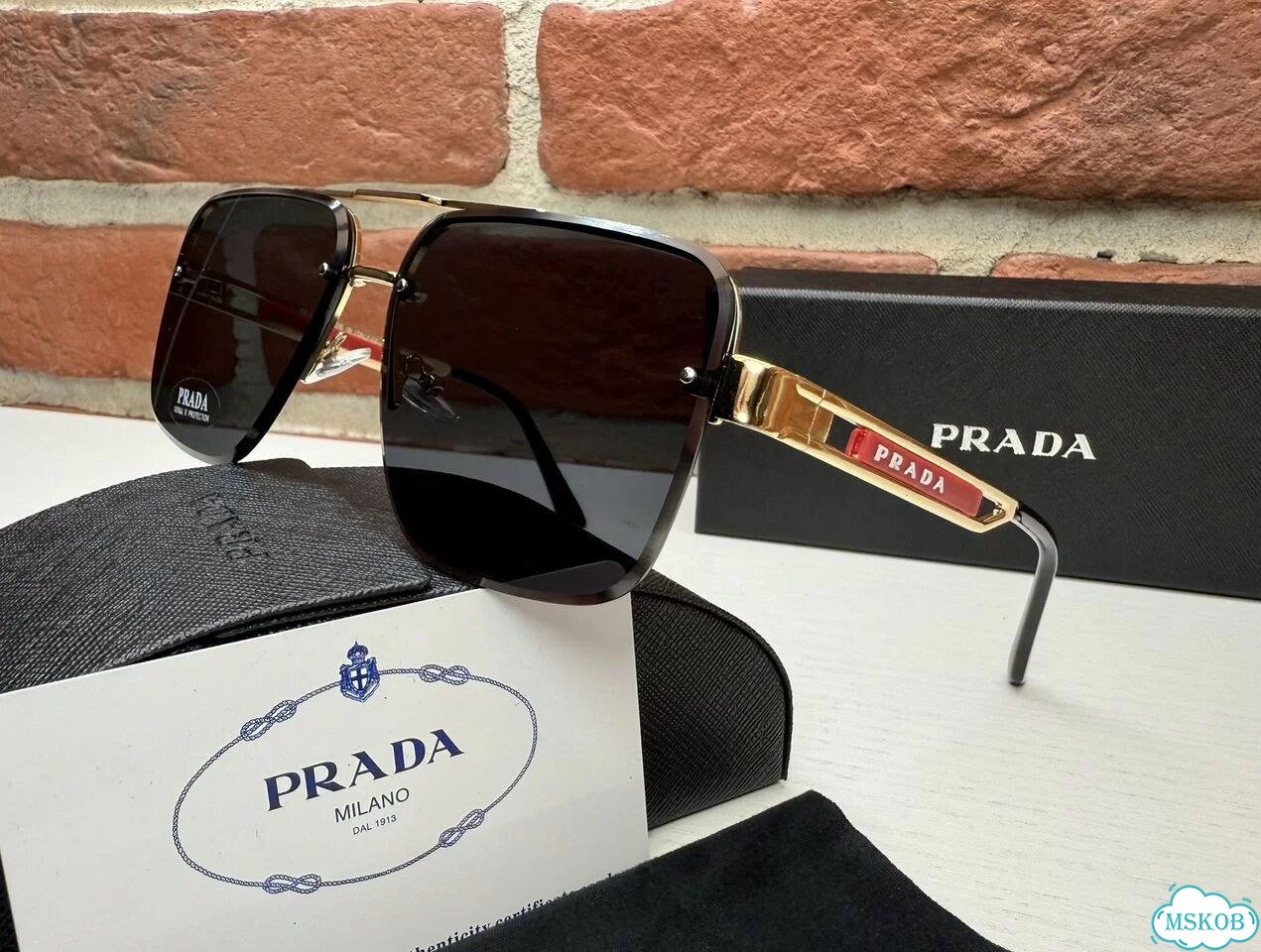 Солнцезащитные мужские очки Prada фото 5