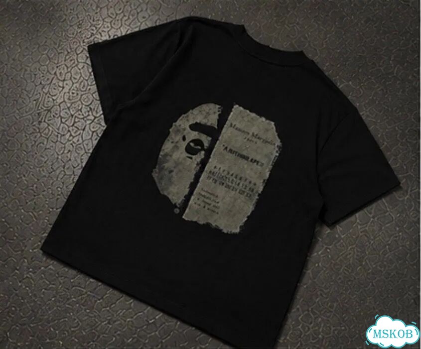 Футболка Bape x Maison Margiela чёрная фото 1