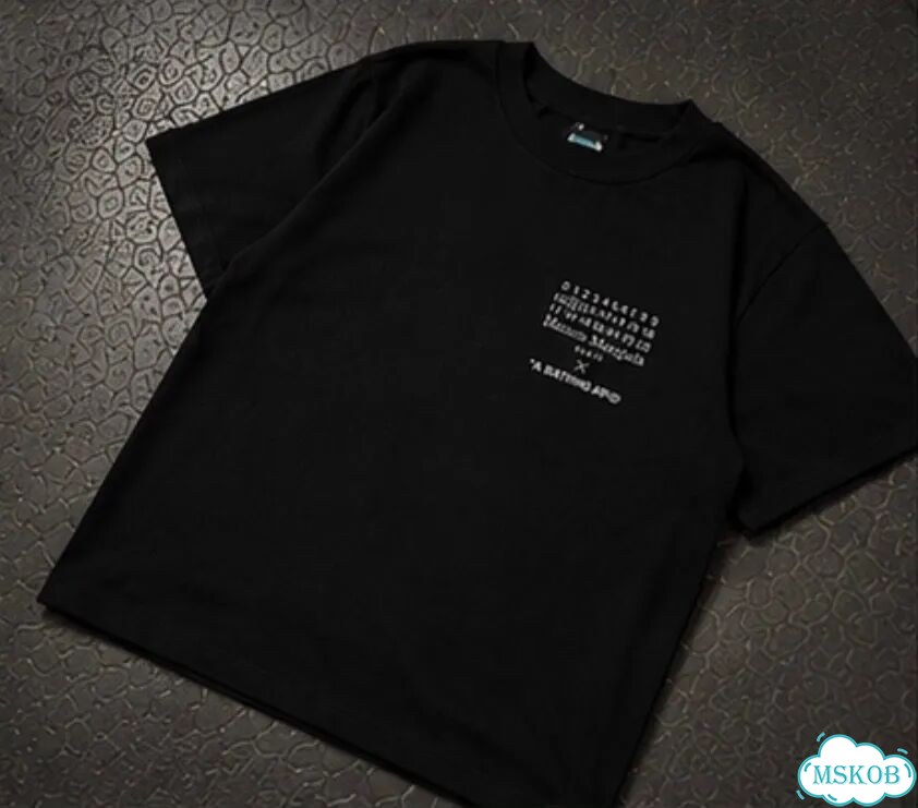Футболка Bape x Maison Margiela чёрная фото 3