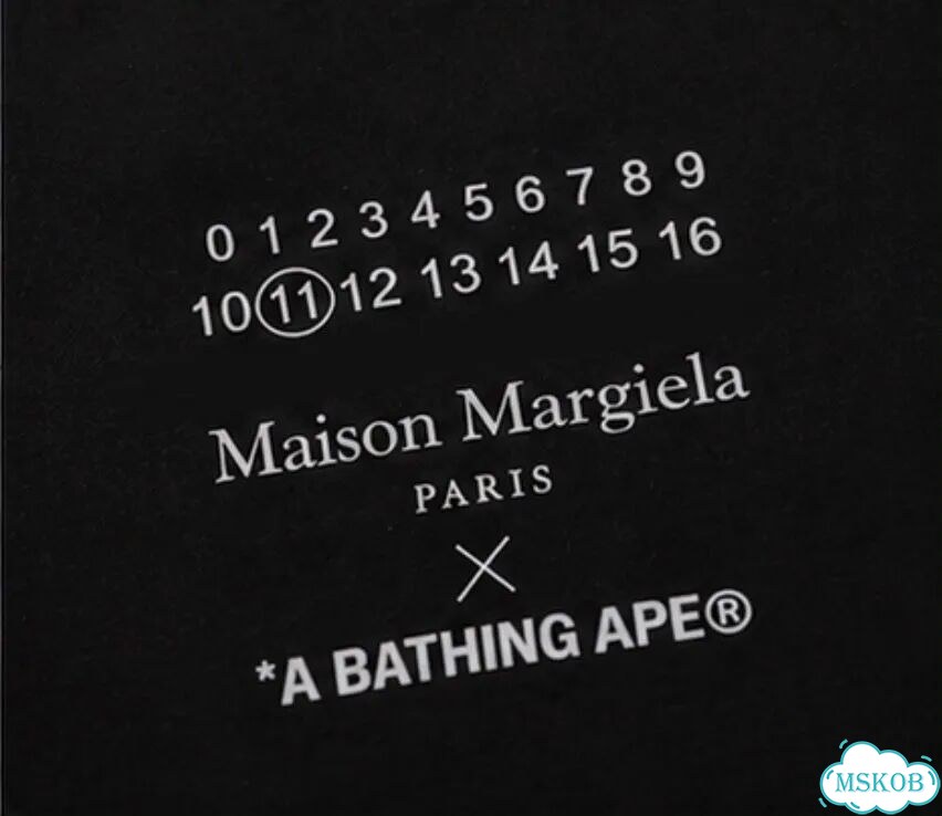 Футболка Bape x Maison Margiela чёрная фото 4