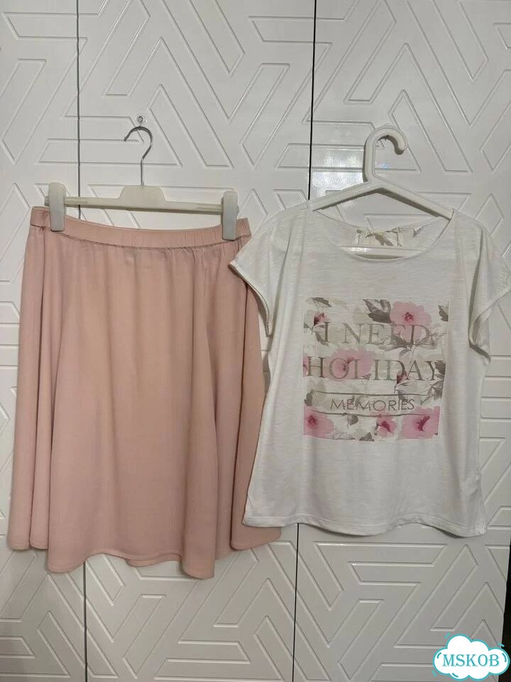 Сет, юбка Tom Tailor, футболка Zolla фото 7