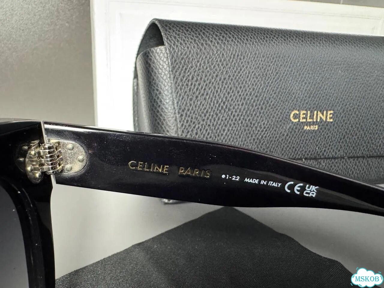 Celine очки солнцезащитные черные женские фото 7