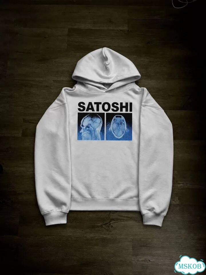 Архивное Белое Худи Satoshi Nakamoto X-ray фото 1