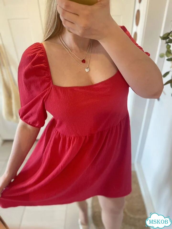 Яркое малиновое платье Primark фото 5
