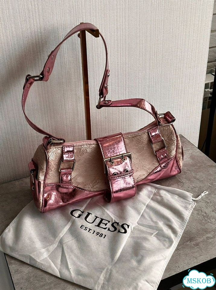 Guess type сумка розовая y2k 2000s glam вайб ретро фото 1
