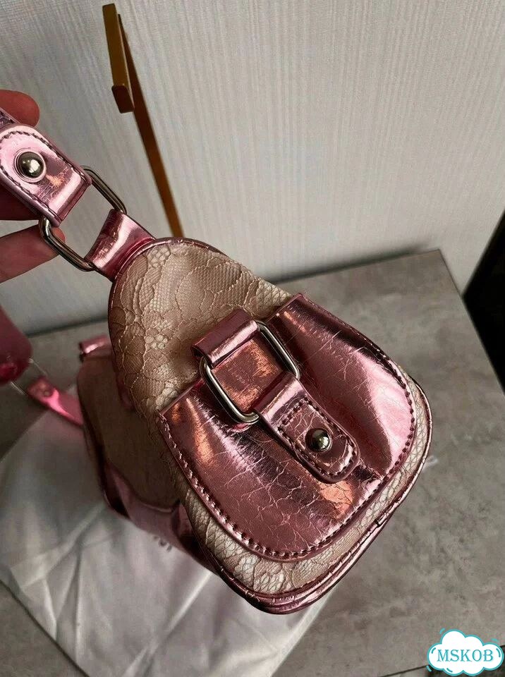Guess type сумка розовая y2k 2000s glam вайб ретро фото 6