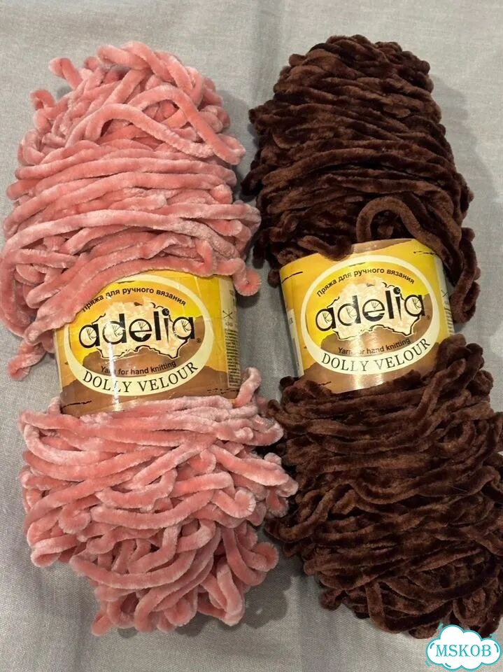 Пряжа adelia dolly velour 2шт фото 1