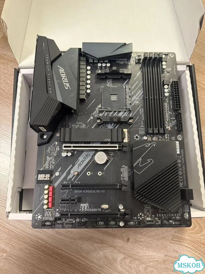 Материнская плата am4 gigabyte b550 aorus elite v2 фото 1